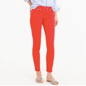 J Crew Red Toothpick Skinny Jeans Size 30